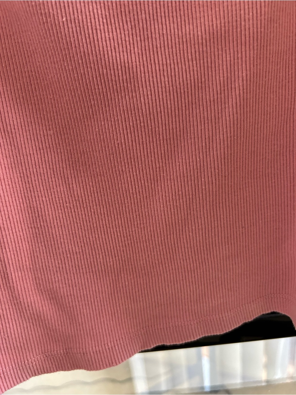 Topshop Pink Ribbed Square-Neck Tank - Picture 5 of 6